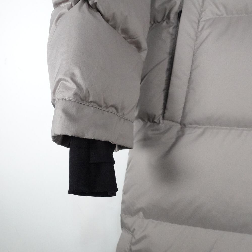 New Quince Women's Small Responsible Down Long Puffer Jacket Morel Gray 0177 - Picture 6 of 10
